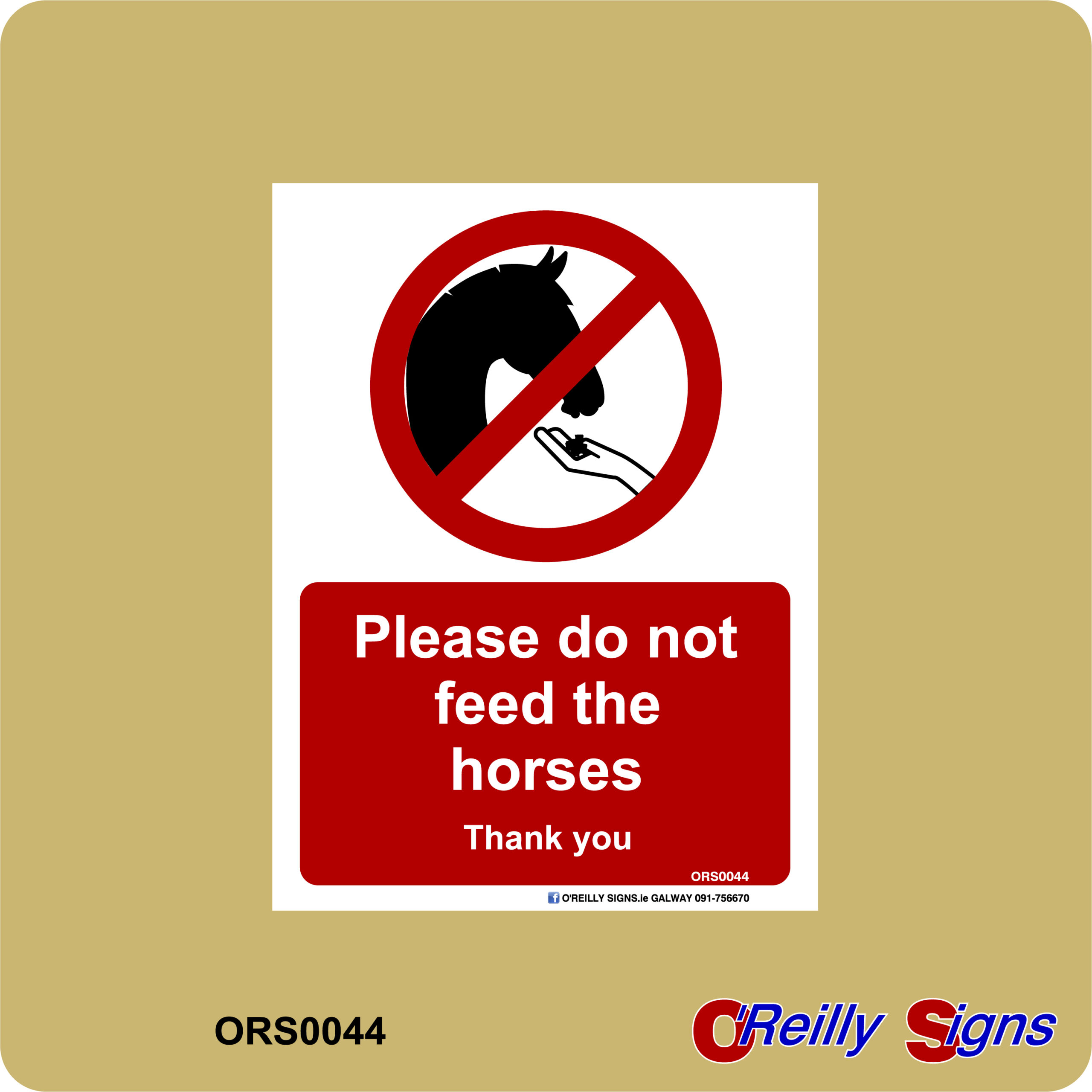 Dont Feed The Horses Privately Owned Horses Do Not Pet Or Feed Sign